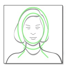 Image showing a person with their face centered.